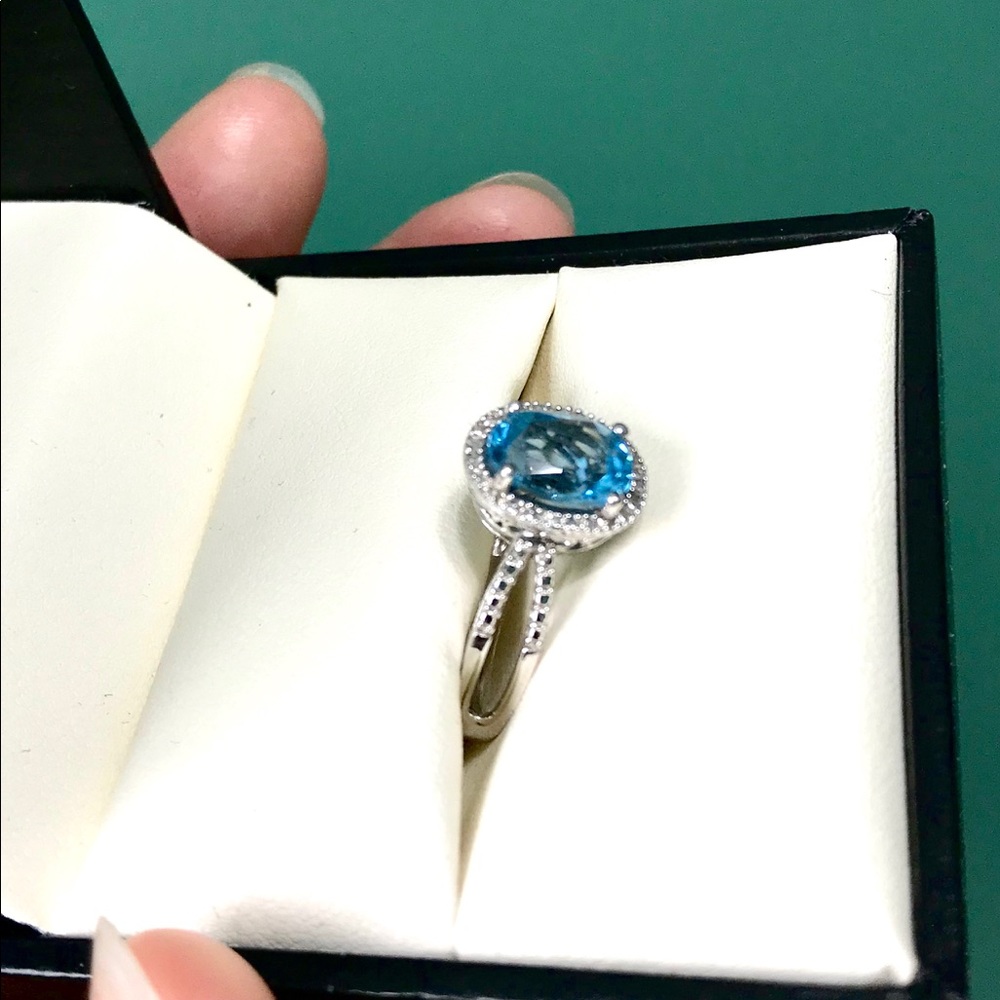 Blue topaz ring - Picture 2 of 2